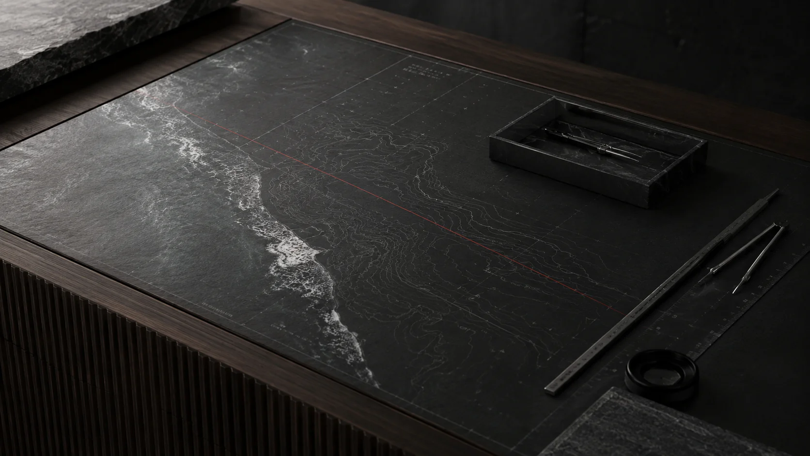 Topographic desk surface tools