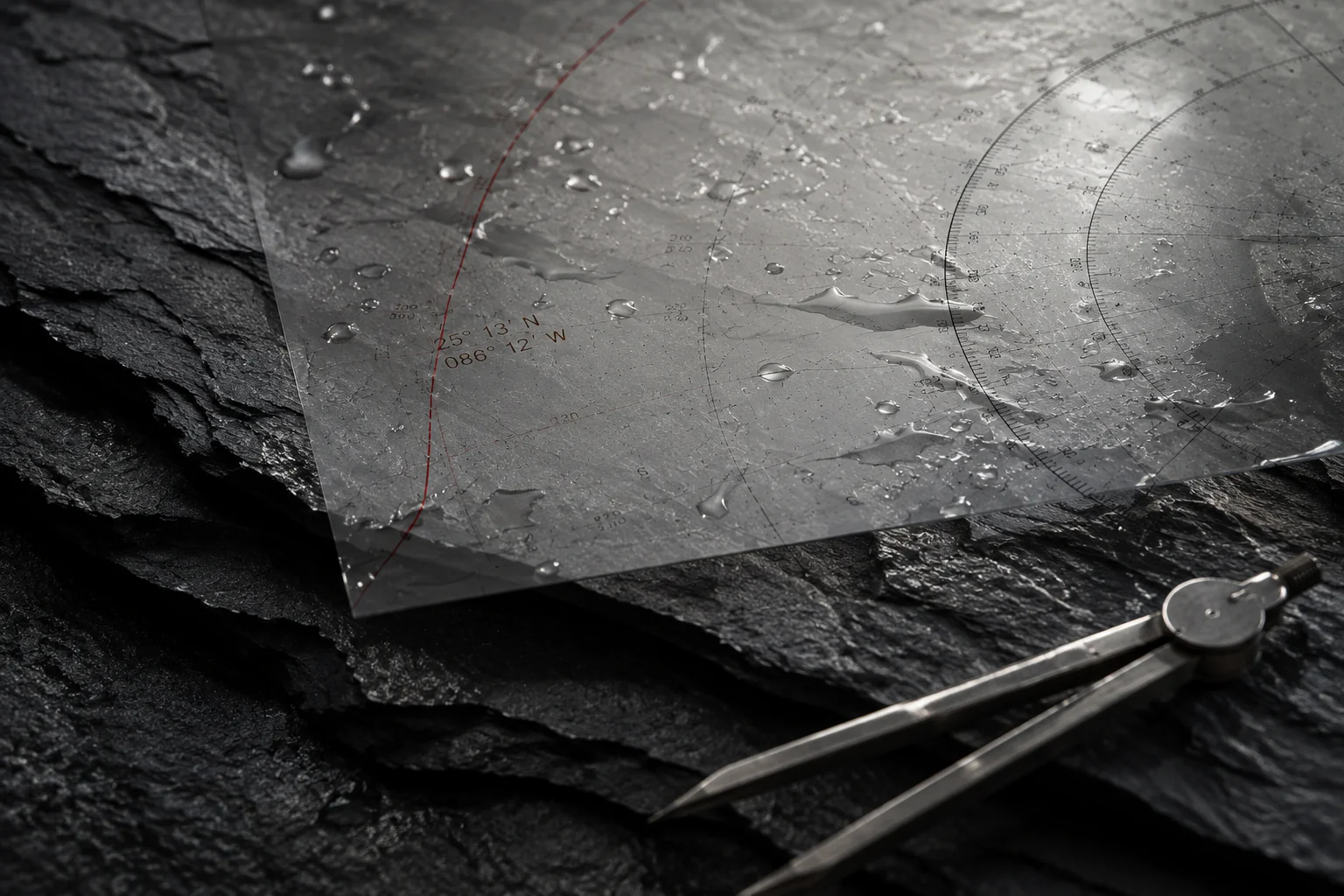 Wet chart droplets slate dividers